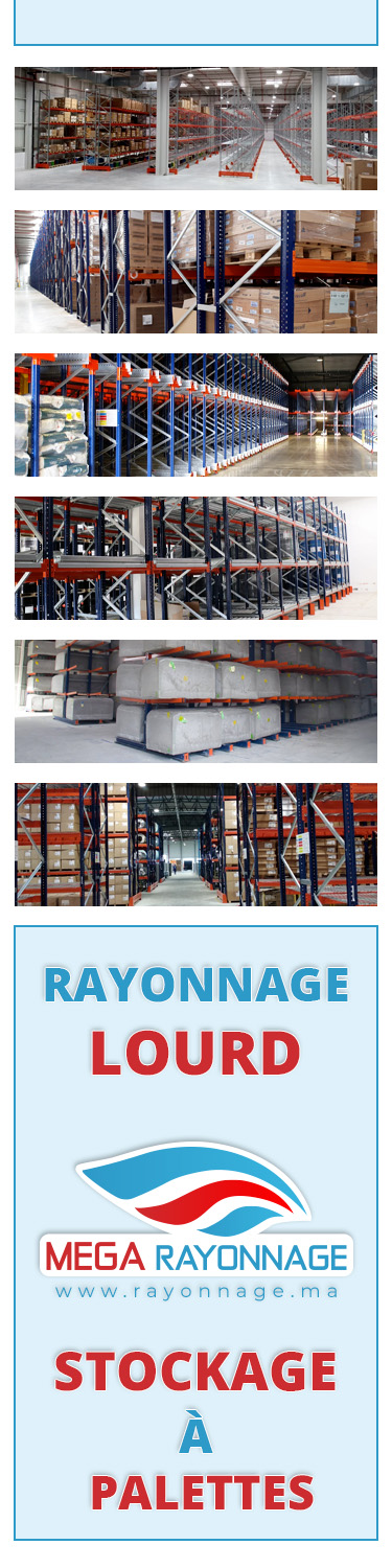 Rayonnage lourd, stockage palettes